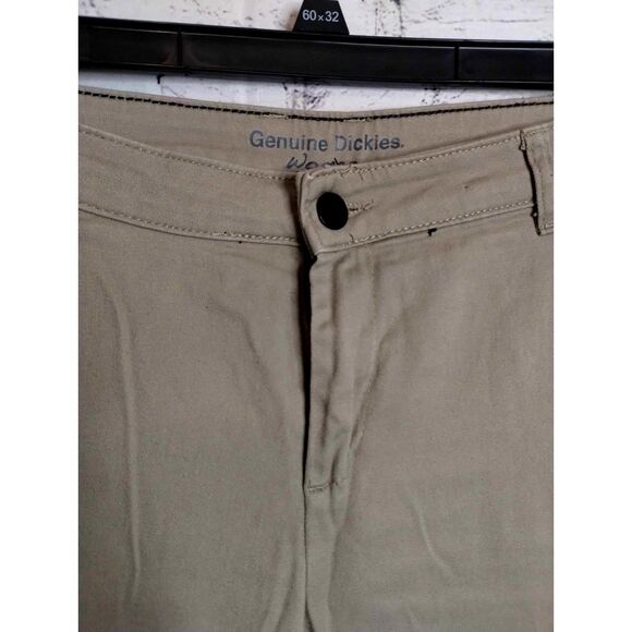 Dickies Womens Tan Straight Leg Chino Style Flat Front Size 12R - Picture 5 of 8